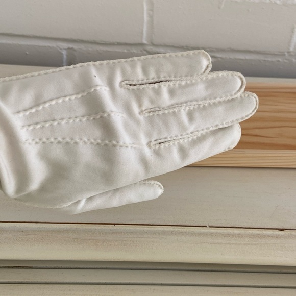Womens Vintage White Church Dress-Up Fancy Easter Gloves - Picture 7 of 8